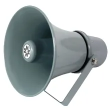 Рупорный громкоговоритель МЕТА ГР-10.02.А, серый алюминиевый корпус, 10 Вт, со скобой для крепления