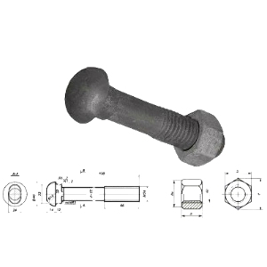 Болты для рельсовых стыков железнодорожного пути (ГОСТ 11530-93) — цена и фото