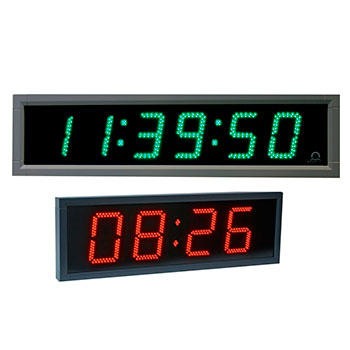 Цифровые часы уличные MOBATIME серии DE четырех- или шестиразрядные