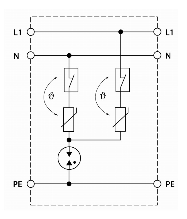 Схема подключения УЗИП EnerPro 230CG/10kA