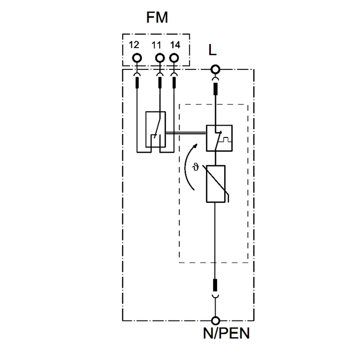 УЗИП CT-T2/1+0-350, подключение